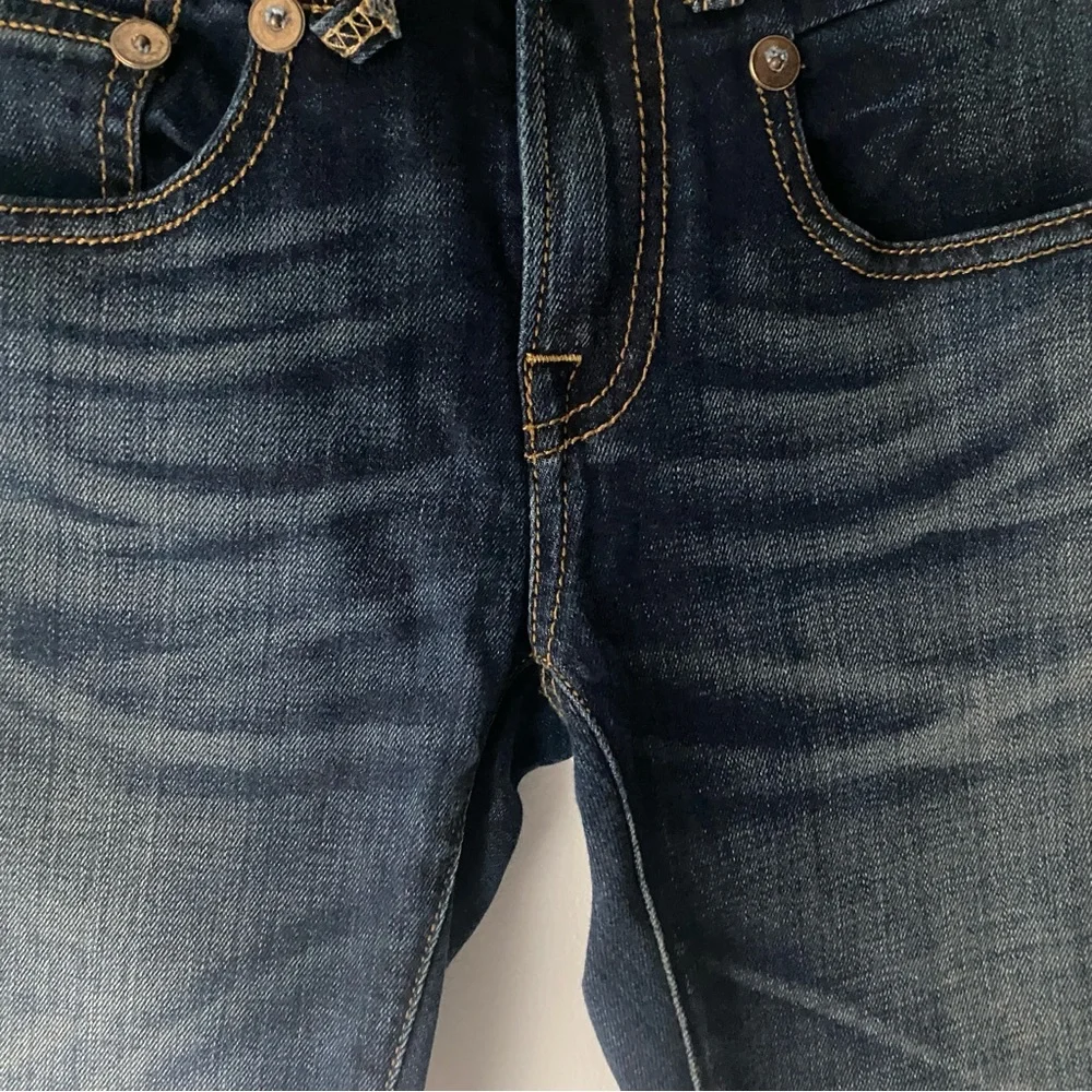 R13 Boy Skinny Mid Rise Dark Wash Jeans - 24 - Picture 7 of 13